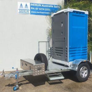 4 X 4 Portable Toilet Trailer Galvanised - extended draw bar and Toolbox
