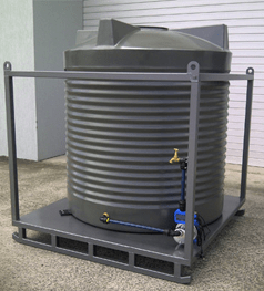Portable Water Tank Skid with Pump and Plumbing
