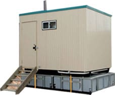 Waste tank and building